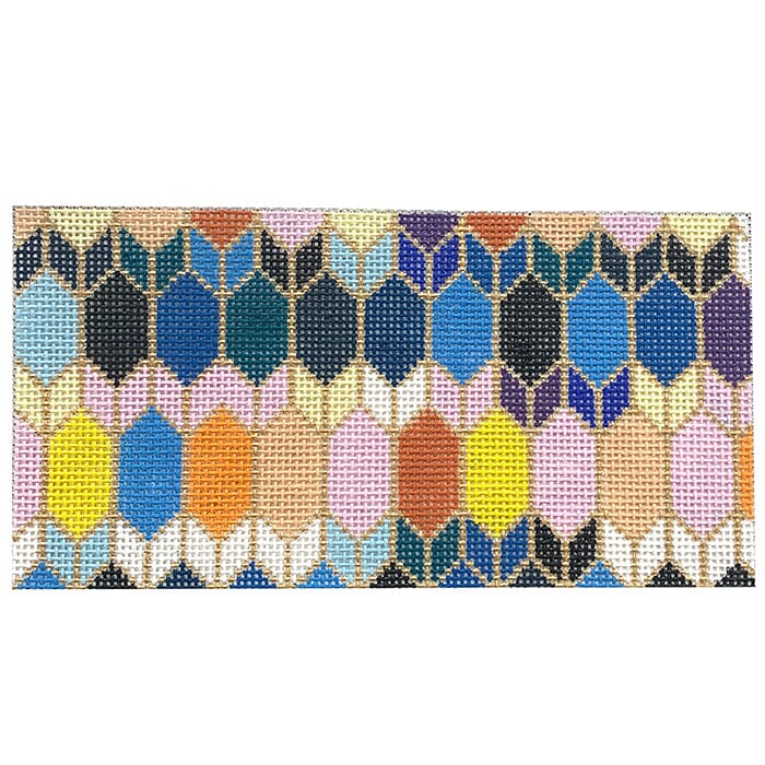 Multicolored Geometric Clutch Insert Painted Canvas Colors of Praise 