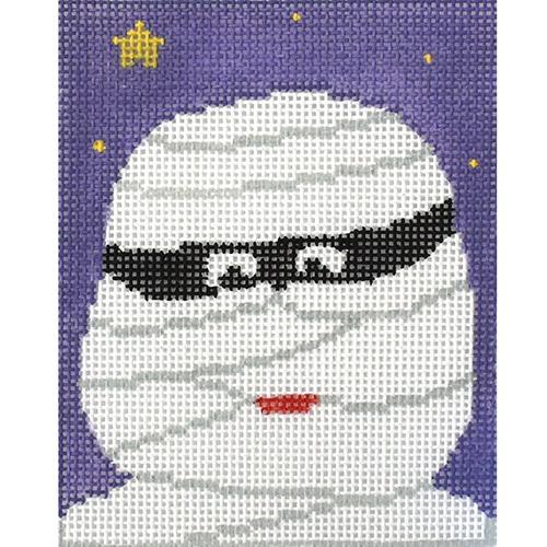Mummy Treat Bag with Mummy Insert Painted Canvas Kathy Schenkel Designs  - 1