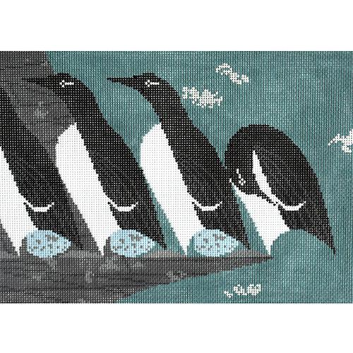 Murre Painted Canvas Charley Harper  - 1