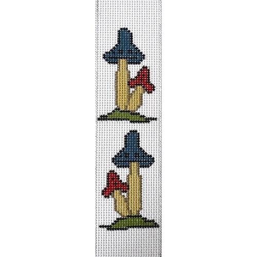 Mushrooms Bookmark Painted Canvas J. Child Designs  - 1