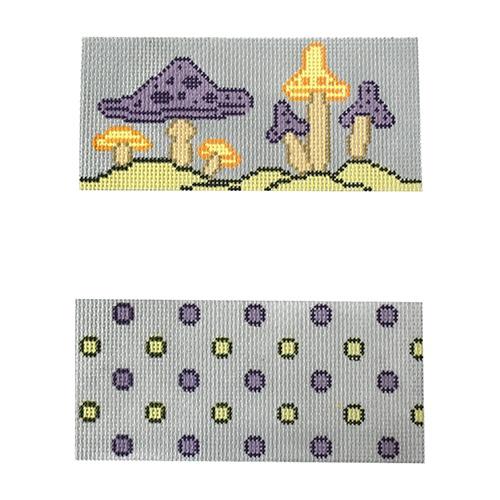 Mushrooms Eyeglasses Case Painted Canvas J. Child Designs  - 1