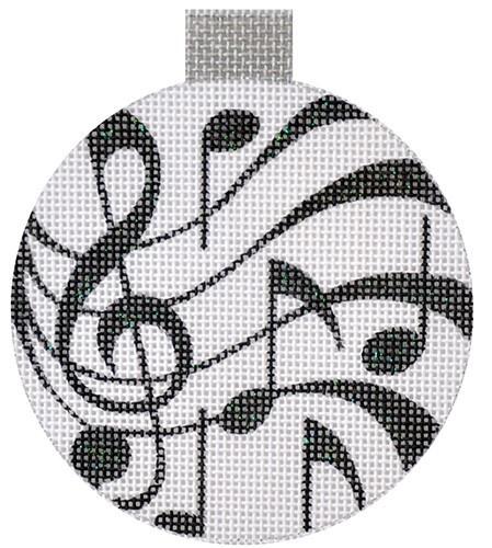 Music Ornament Painted Canvas Raymond Crawford Designs 