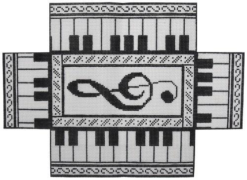 Musical Brick Painted Canvas Whimsy and grace - 1