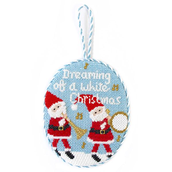Musical Santas - Dreaming of a White Christmas Kit Kits Needlepoint To Go 