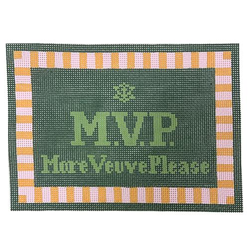 MVP - More Veuve Please on Green Painted Canvas C'ate La Vie 