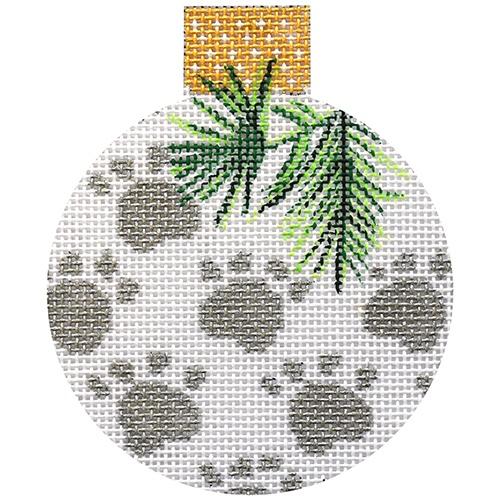 My Best Friend Ornament   Silver Painted Canvas Whimsy & Grace - 1