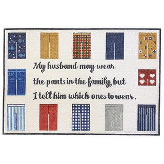 My Husband Wears the Pants Painted Canvas Rachel Donley 
