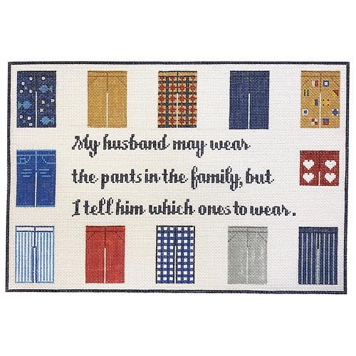 My Husband Wears the Pants Painted Canvas Rachel Donley 

