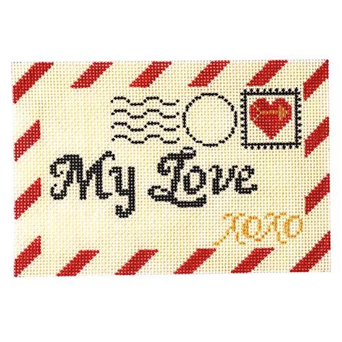 My Love xoxo Painted Canvas Rachel Donley 
