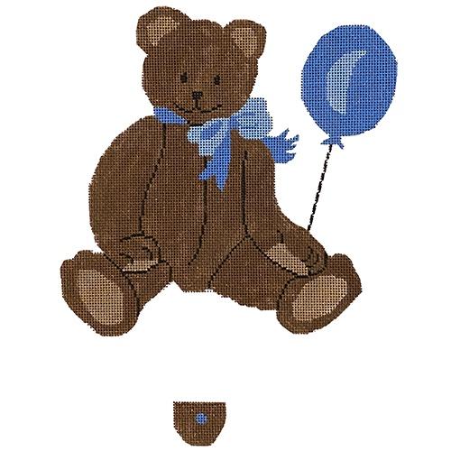 My Sweet Teddy Blue Painted Canvas Jean Smith 