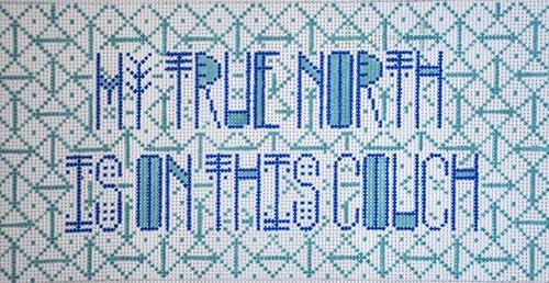 My True North is on the Couch Painted Canvas Thorn Alexander 
