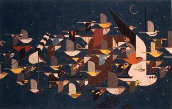 Mystery of the Missing Migrants Painted Canvas Charley Harper 