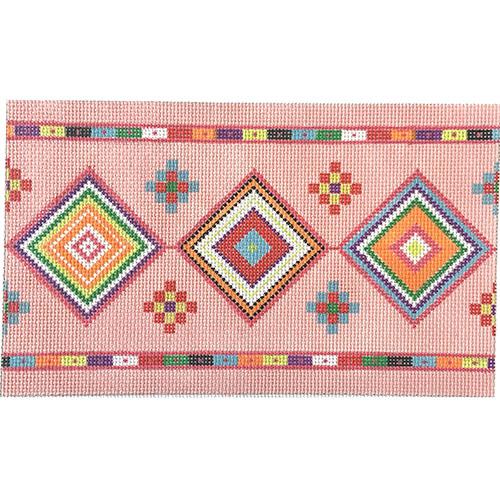 Nadia Clutch Painted Canvas Stitch Rock Designs 