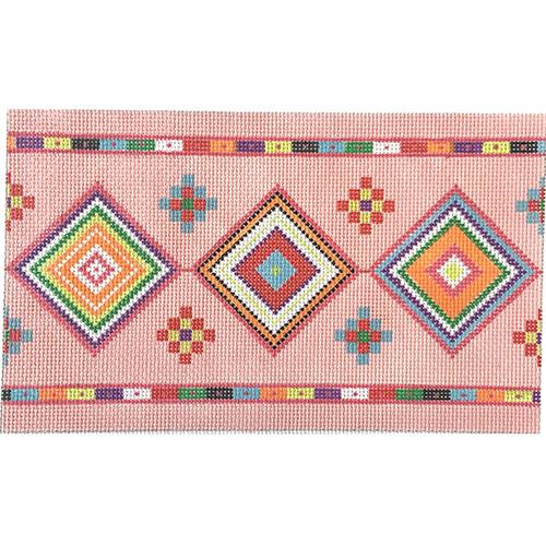 Nadia Clutch Painted Canvas Stitch Rock Designs  - 1
