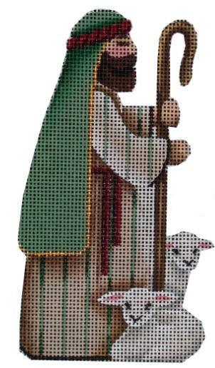 Naitivity   Shepherd Basket Painted Canvas Rebecca Wood Designs  - 1