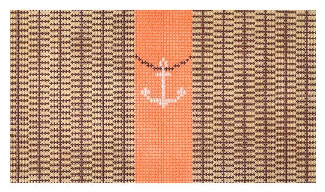 Nantucket Clutch with Anchor Painted Canvas Anne Fisher Needlepoint LLC 