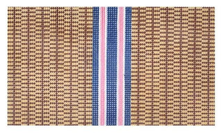 Nantucket Clutch with Stripes Painted Canvas Anne Fisher Needlepoint LLC 
