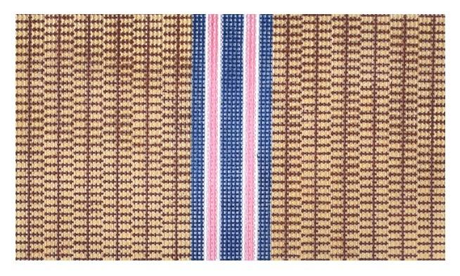 Nantucket Clutch with Stripes Painted Canvas Anne Fisher Needlepoint LLC  - 1