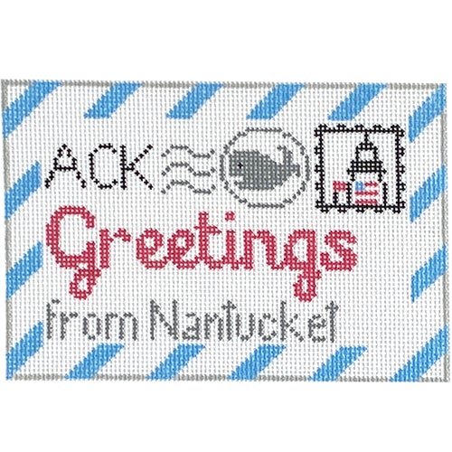 Nantucket Letter Painted Canvas Rachel Donley  - 1