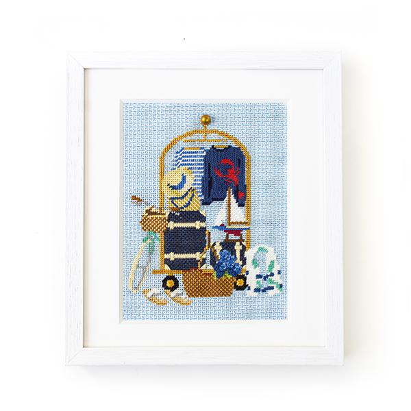 Nantucket Luggage Cart Kit Kits Needlepoint To Go 

