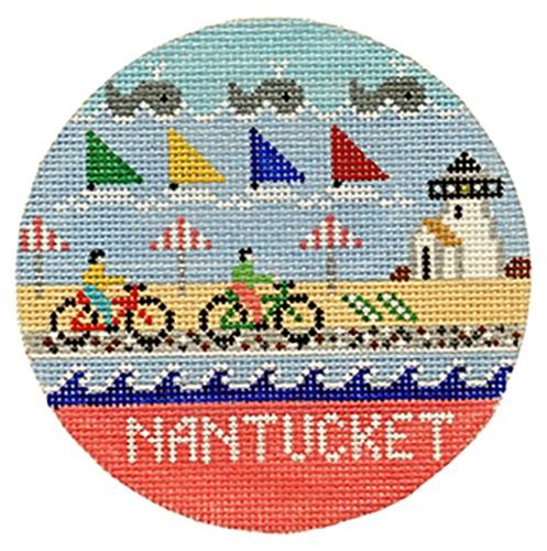 Nantucket Ornament Painted Canvas Doolittle Stitchery 
