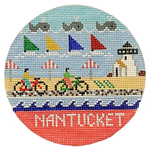 Nantucket Ornament Painted Canvas Doolittle Stitchery 