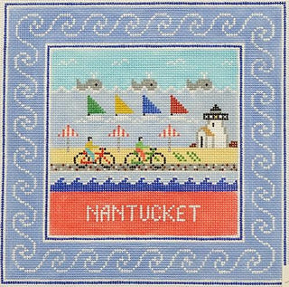 Nantucket Square Painted Canvas Doolittle Stitchery 
