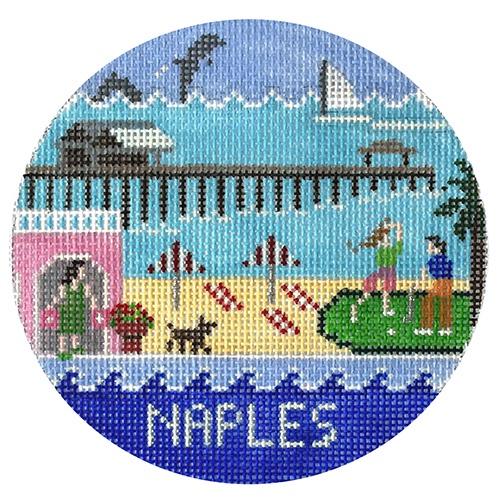 Naples Ornament Painted Canvas Doolittle Stitchery  - 1