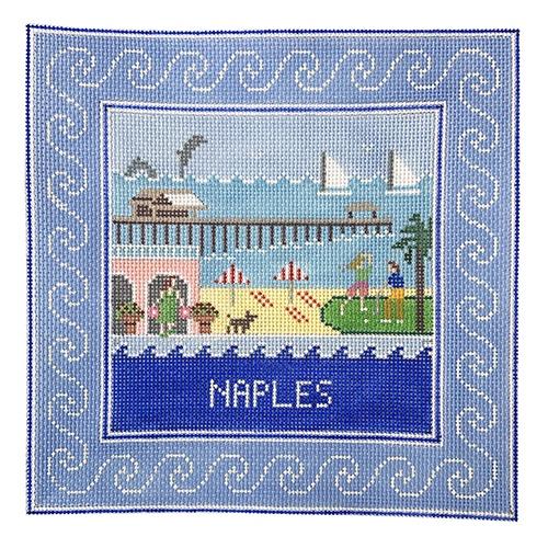 Naples Square Painted Canvas Doolittle Stitchery  - 1