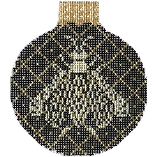 Napoleon's Bee Reflection Bauble   Black & Gold Painted Canvas Whimsy & Grace - 1