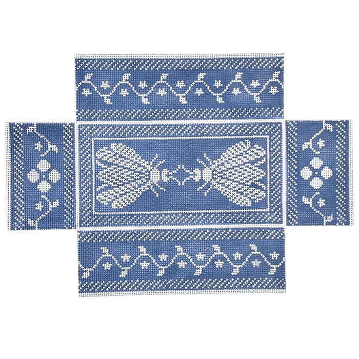 Napoleon's Bees Brick Cover   Wedgewood & Cream Painted Canvas Whimsy & Grace
