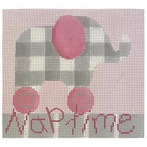Naptime Elephant Pink Painted Canvas Associated Talents 