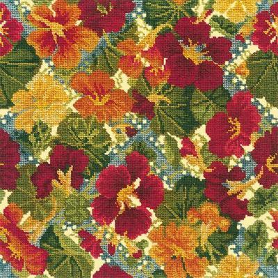 Nasturtium Needlepoint Kit Kits Elizabeth Bradley Design Butter Yellow 
