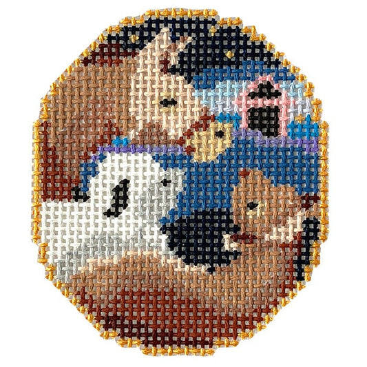 Nativity Animals Painted Canvas CBK Needlepoint Collections 