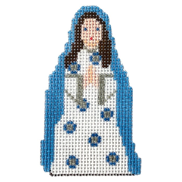 Nativity in Blue & White   Mary Painted Canvas Patricia Sone  - 1