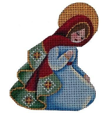 Nativity   Mary Basket Painted Canvas Rebecca Wood Designs  - 1