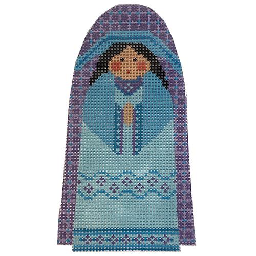 Nativity Mary with Stitch Guide Painted Canvas Danji Designs 