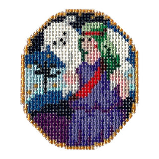 Nativity Oval   Shepherd Painted Canvas CBK Needlepoint Collections 
