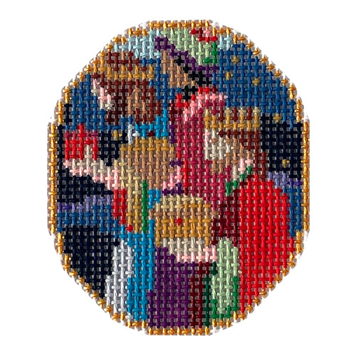 Nativity Oval - Wise Men Painted Canvas CBK Needlepoint Collections 