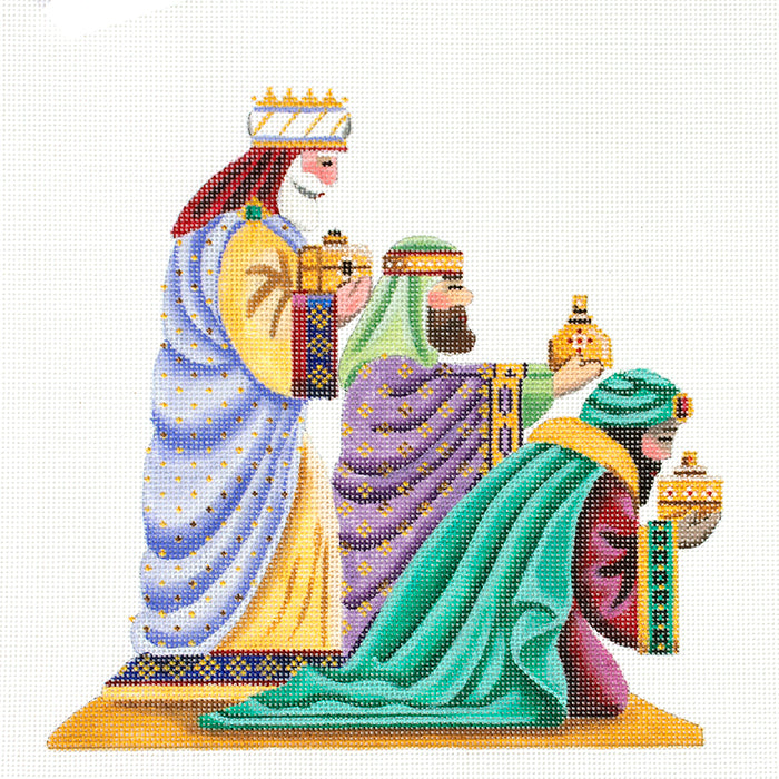 Nativity Series 626 - Wise Men Painted Canvas Rebecca Wood Designs 
