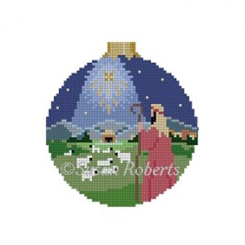 Nativity Shepherd Ornament Painted Canvas Susan Roberts Needlepoint Designs Inc. 