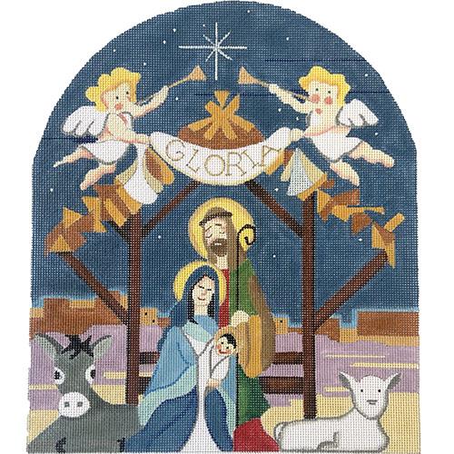Nativity Stable Stand Up Painted Canvas Raymond Crawford Designs 