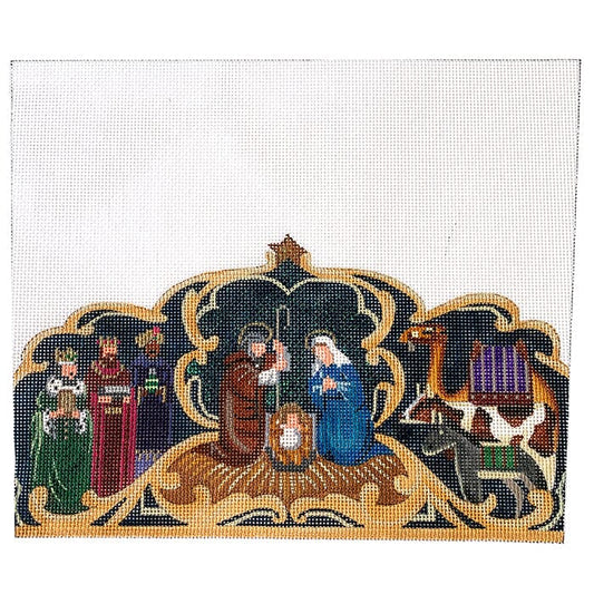 Nativity Stocking Topper #18 Painted Canvas Susan Roberts Needlepoint Designs Inc. 