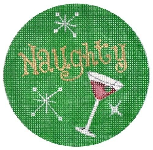 Naughty Martini Ornament Painted Canvas Pepperberry Designs 