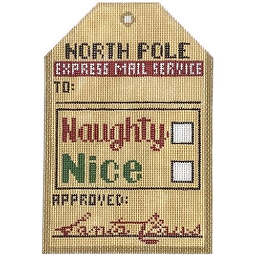 Naughty or Nice Tag Painted Canvas The Meredith Collection 