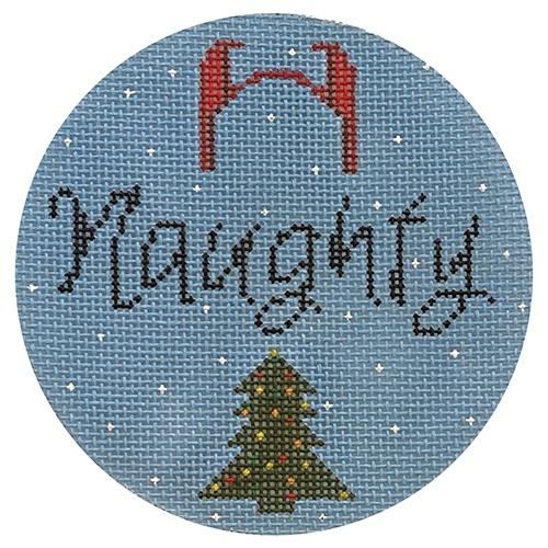 Naughty Ornament Painted Canvas Danji Designs 