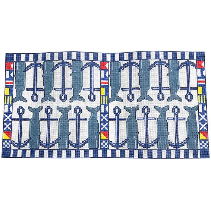 Nautical Backgammon Board Painted Canvas Halcyon House Designs 