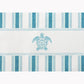 Nautical Pillow - Aqua Turtle Painted Canvas Kirk & Bradley 