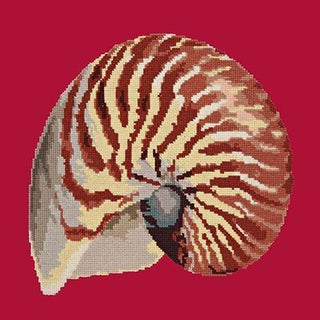 Nautilus Needlepoint Kit Kits Elizabeth Bradley Design Bright Red 

