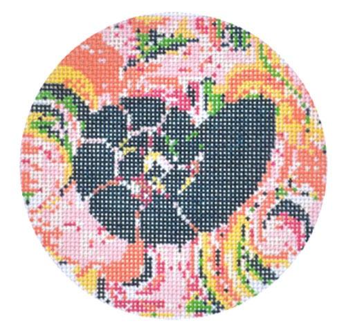 Nautilus Ornament Painted Canvas Danji Designs  - 1